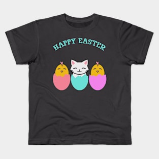 Easter cats Easter bunny Easter egg kitten gift Kids T-Shirt